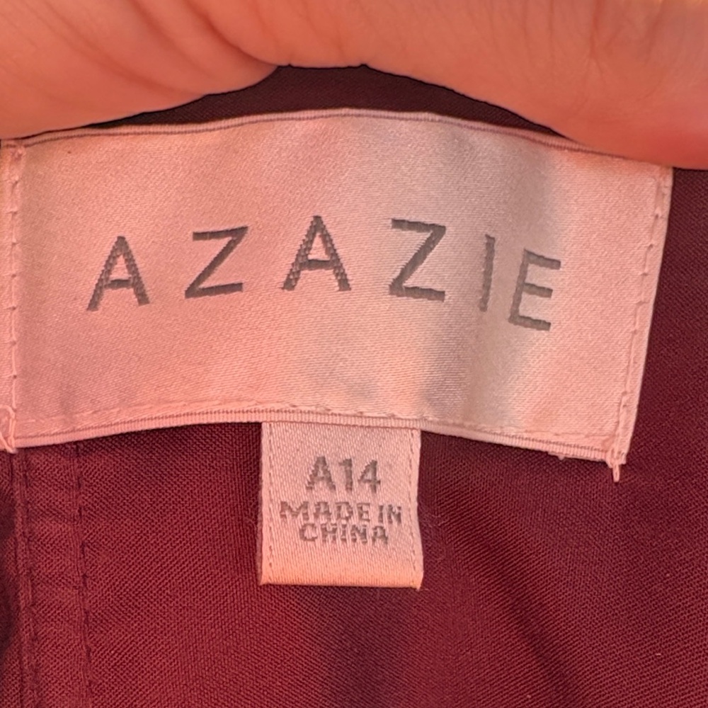 Azazie One-Shoulder Wine Dress - Picture 2 of 3
